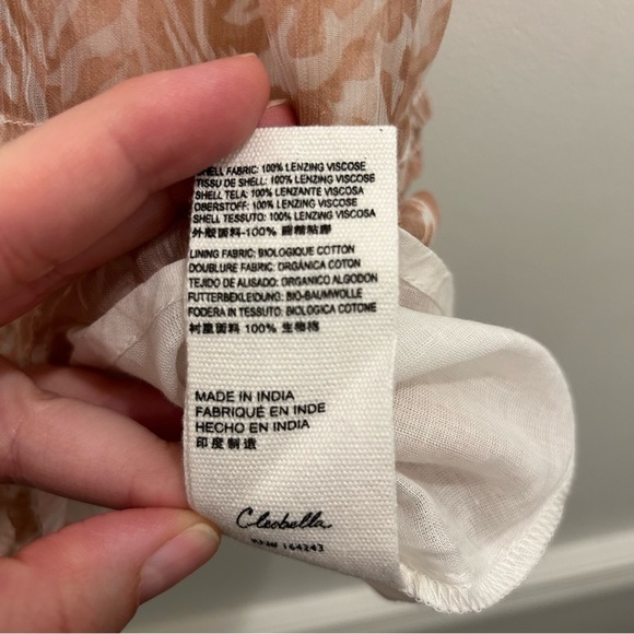 Cleobella Kenna Mini Skirt Small zebra blush pink ruffle - Picture 9 of 10